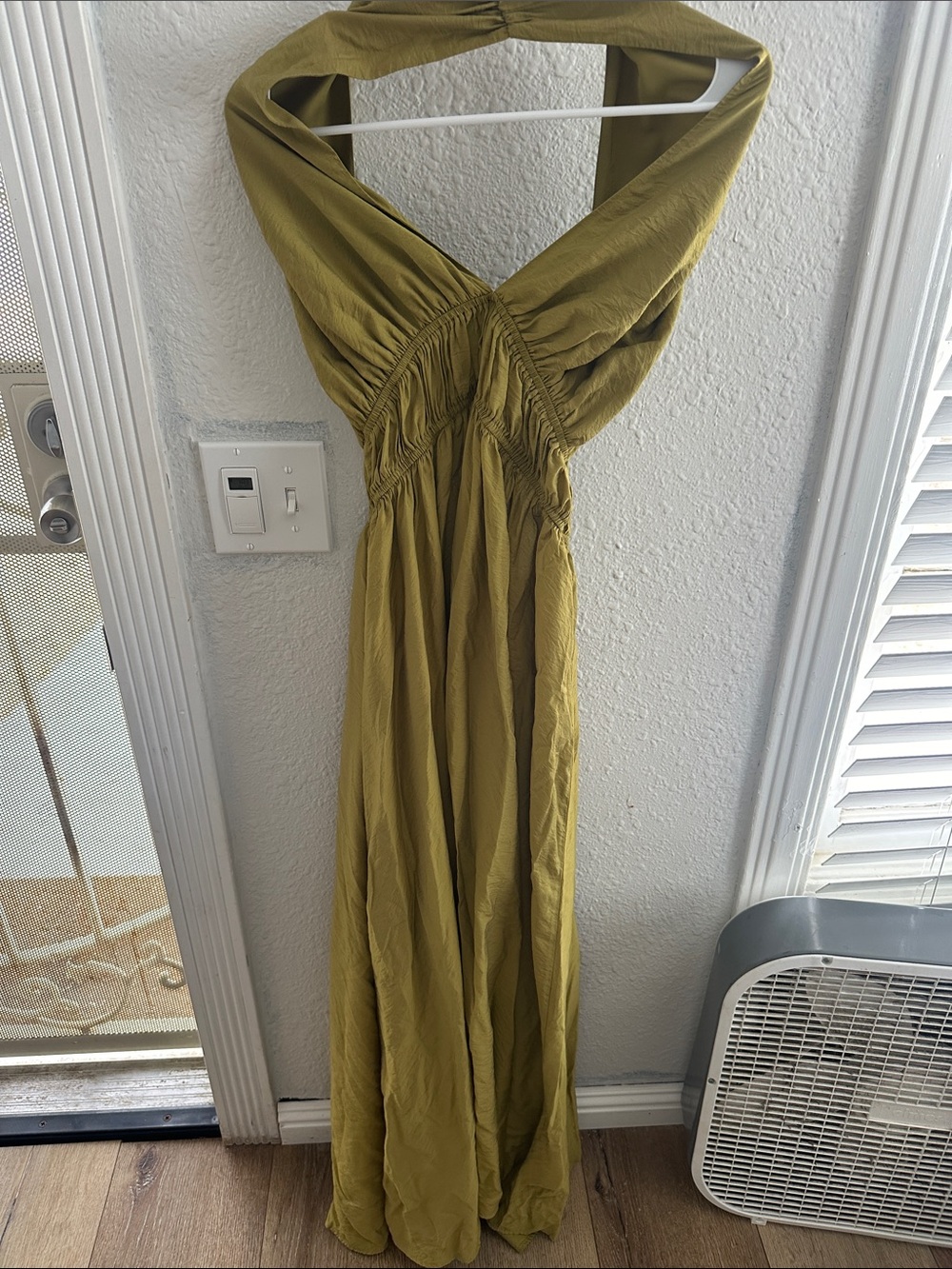 H&M Olive Green Halter Maxi Dress